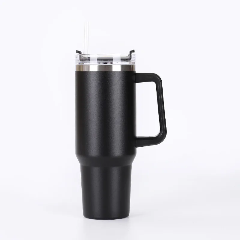 Blank Sublimation 40 Oz 20oz 30oz Travel Sports Tumblers 304 Stainless Steel Double Wall Vacuum Insulation Cup Cooler Can black