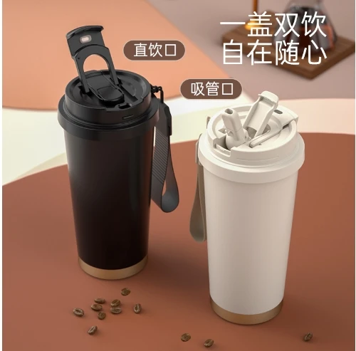 530ml stainless steel tumbler hot and cold insulated travel mugs ceramic Coffee Cup travel coffee mugs with lid