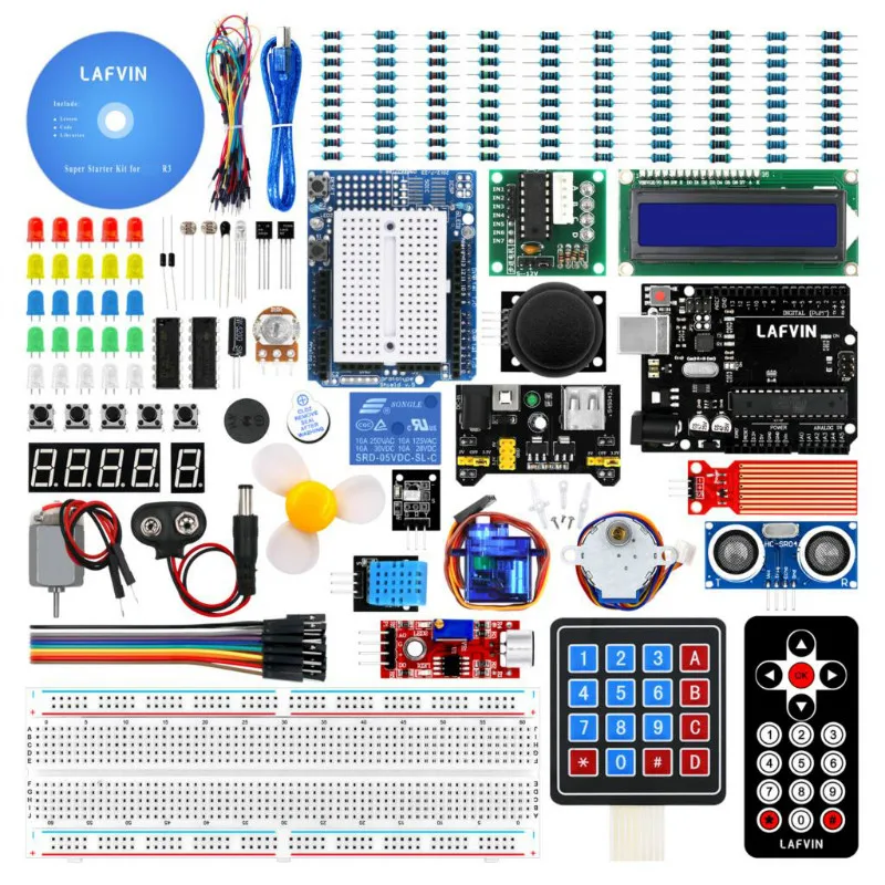 Стартовый набор LAFVIN Super Starter Kit для R3 с руководством на компакт-диске для Arduinos