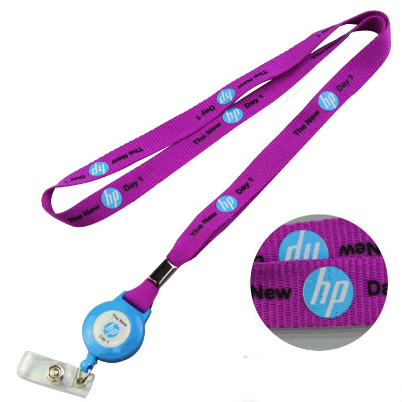 Breakaway Clip Sublimation Blank Plain Lanyards With Retractable Badge Reel Lanyard accessories