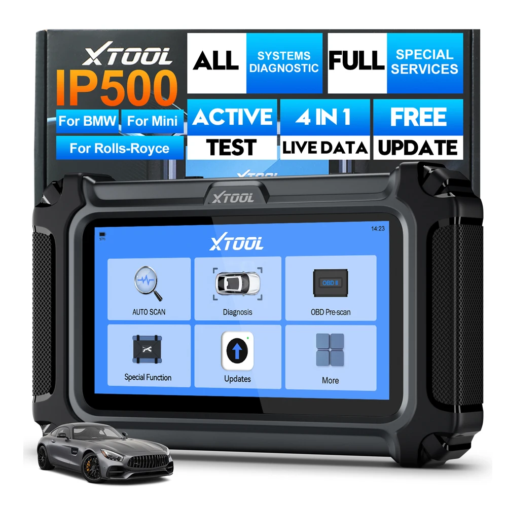 XTOOL IP500 BMR OBD2 Diagnostic Tool ECU Coding for BMW/MINI/Rolls-Royce Bi-Directional Scan Tool EOBD/OBD2 Scanner for All Cars