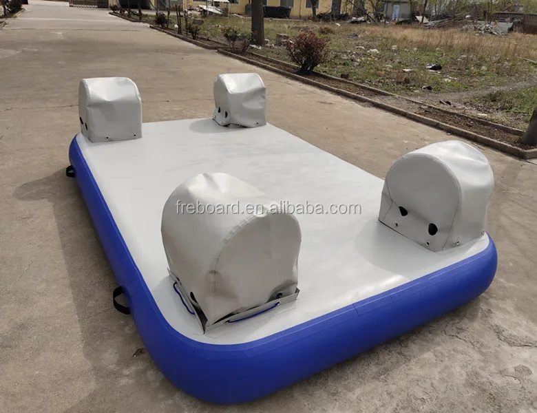 inflatable water floating dock platform with water bag