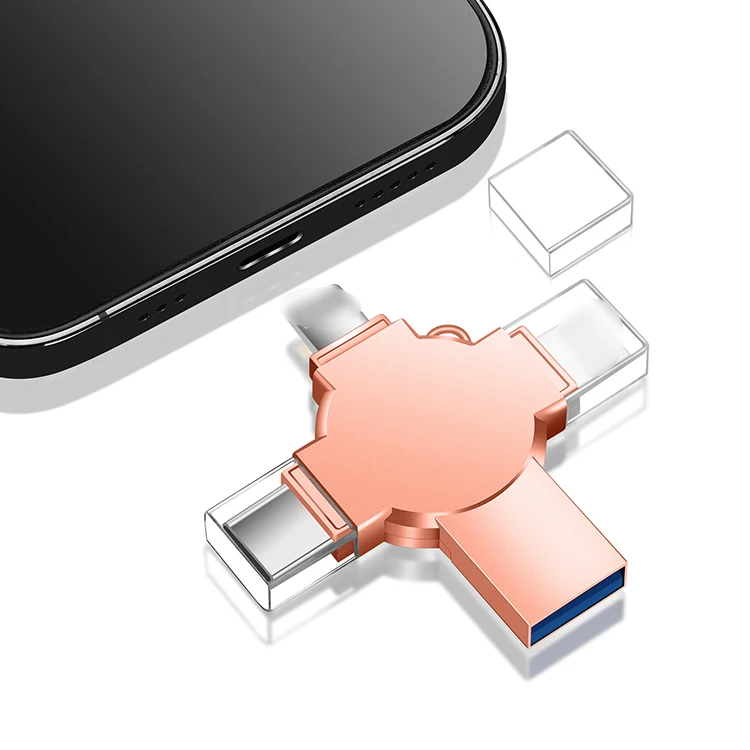 Promotion Gifts 4 In 1 USB Drive High Speed Fast Original Chip Type-C Pendrive 3.0 128GB 64GB 32GB 16GB 8GB OTG USB Flash Drive