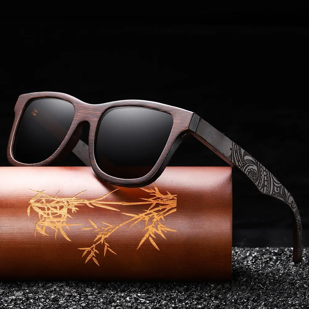 New fashion retro wooden high quality wholesale Chinese wooden bamboo sunglasses for men polarized 2021 wooden sunglasses