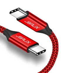 JSAUX USB C to USB C 60W Cable USB Type C Charger Cord Compatible with Samsung Galaxy S20+ Note 20 Ultra Note 10+ MacBook Pro