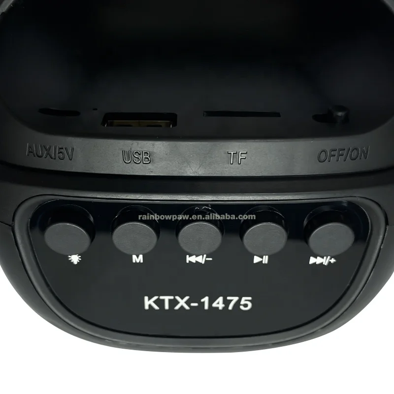 Kts original factory dual 3 Inch portable bt wireless speaker ktx-1475 home party rgb light mp3 music player for tws tf usb fm