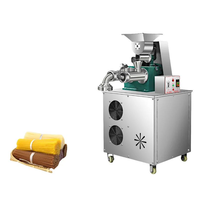 Commercial Fully Automatic Electric Rice Maize Cereal Noodle Pasta Press Extruder Making Machine Hotels Farms Steam Wheat Flour