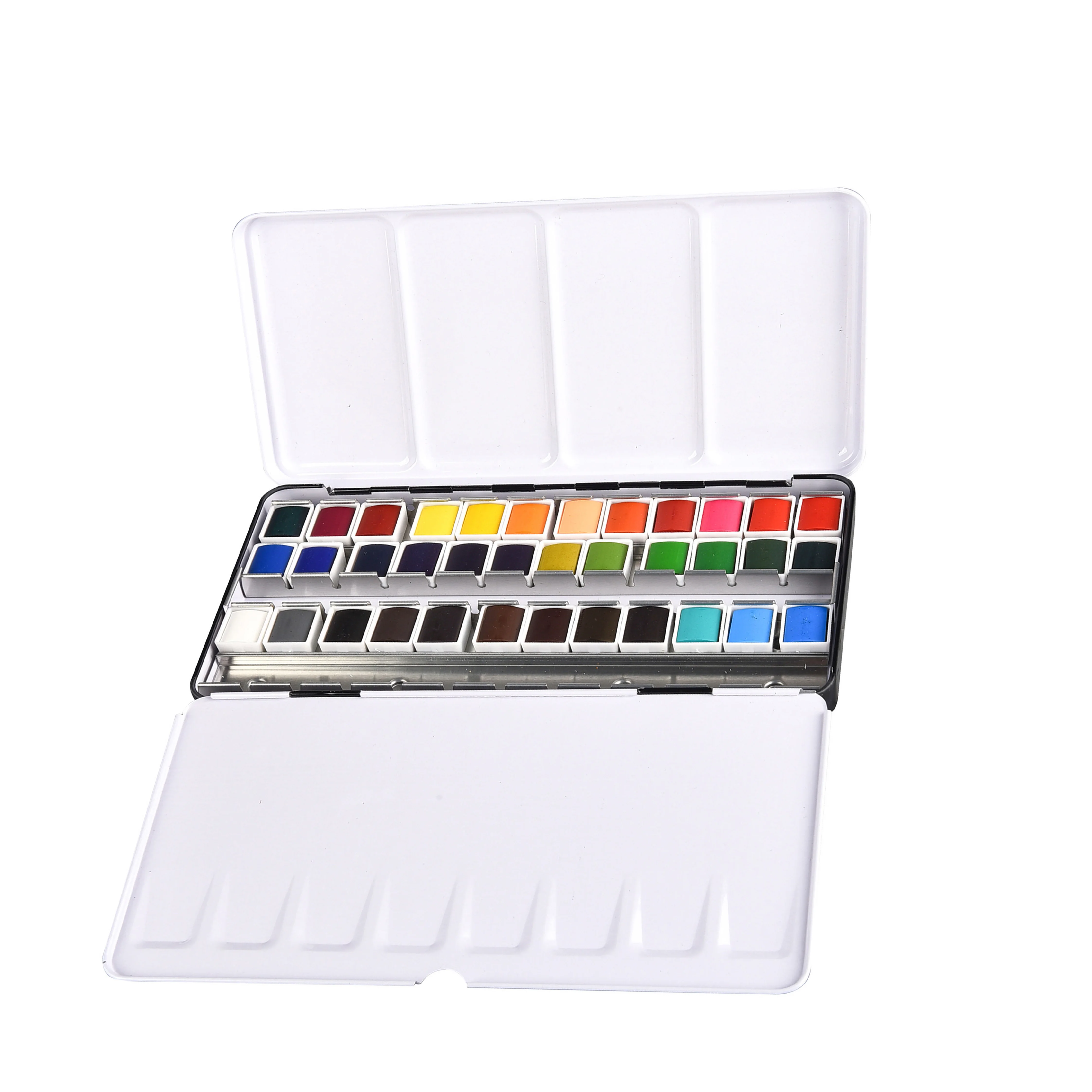 Professional grade 36 Colors Solid Watercolor Paint Set Aquarelle with Palette Painting Tools Brushes