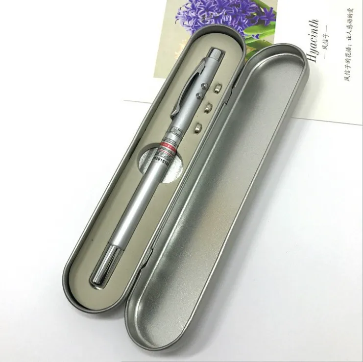 Multifunctional telescopic pointer pen four-in-one flashlight mini gift LED laser lamp can print LOGO