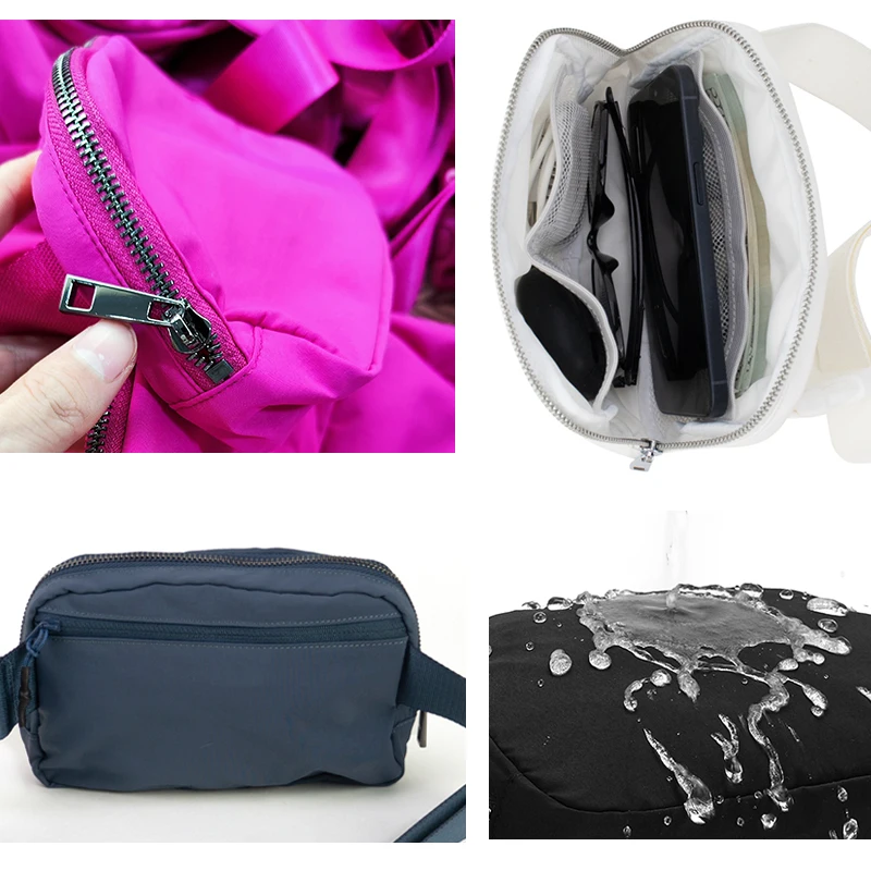 Wholesale Custom Crossbody Bag Women Fanny Bag Waterproof  Belt Pack Nylon Outdoor Sports Waist Purse For Men