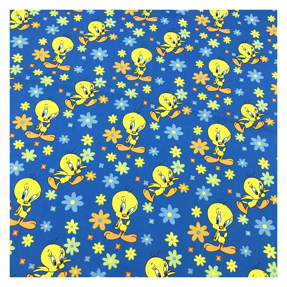 Фабричная розничная продажа, твиты, мультяшный принт на заказ, хлопчатобумажная Поплиновая ткань, 135 г/см, ткань, цифровая печать для одежды