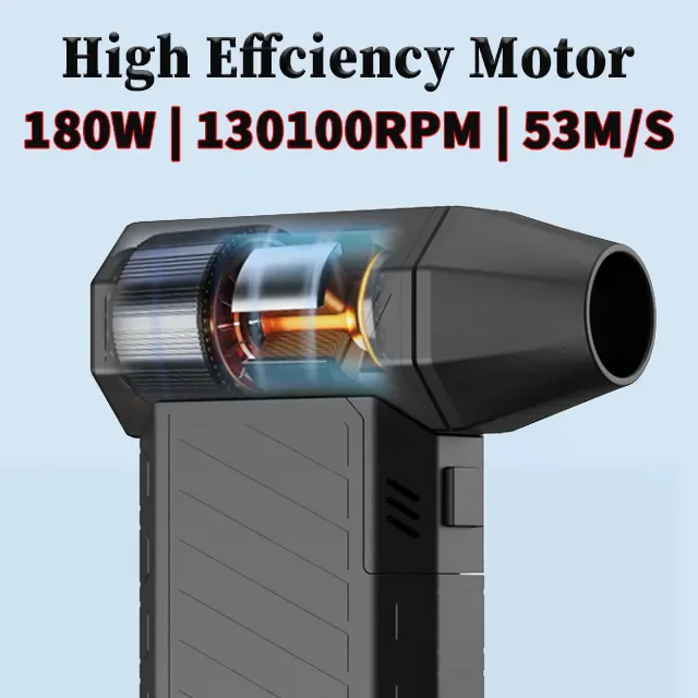 Mini turbo jet fan Violent Fan portable 130100RPM 2500mah*3 Compressed Air Duster blower Leaf blower