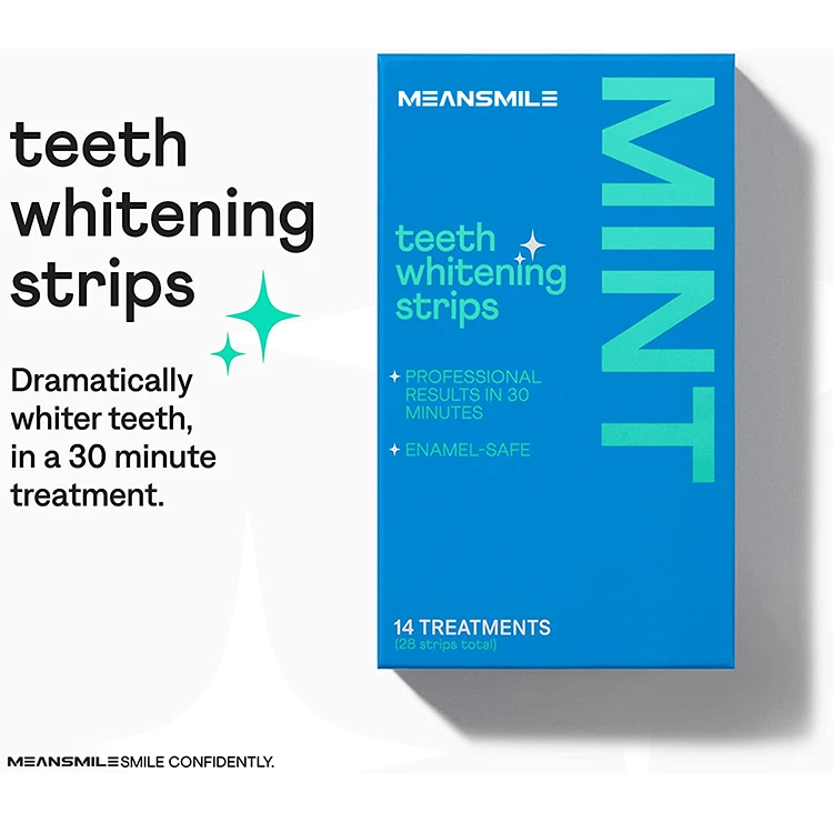 Private Label Professional Home 6% HP Bright White Smile Advanced Tooth White Nature Teeth Whitening Strips For Dental Care