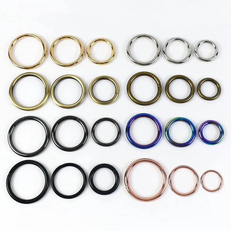 Meetee H2-1 20-50mm Bag Parts Accessories Bag Strap Open Ring Connection Buckle Dog Collar Loop Clasp Hardware Circle O Rings