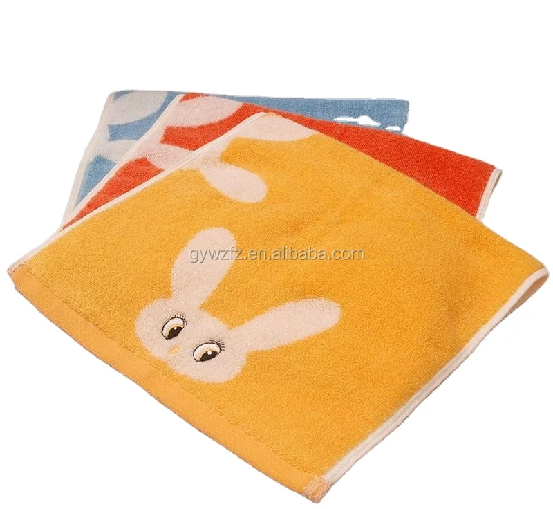 25cm*25cm animal jacquard terry cotton baby face towel,bamboo muslin baby washclothes