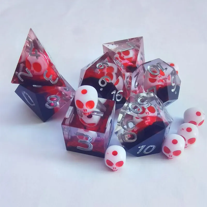 Полимерные кости с острыми краями для ролевых игр набор костей d & d20 резиновые инопланетянина