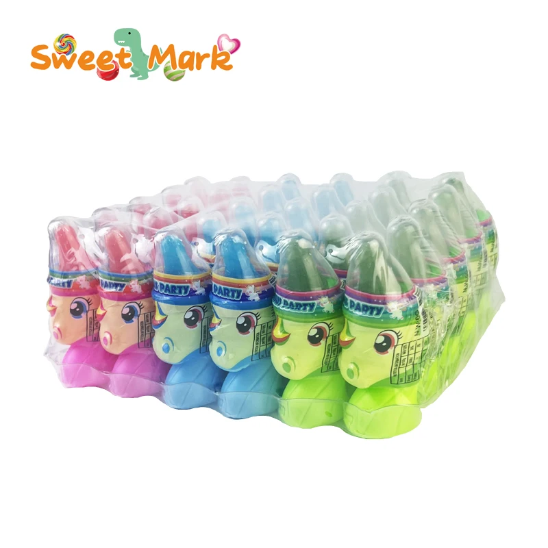 Hot Selling Horse Shaped Hard Candy Nipple Bottle Candy with Sour Powder
