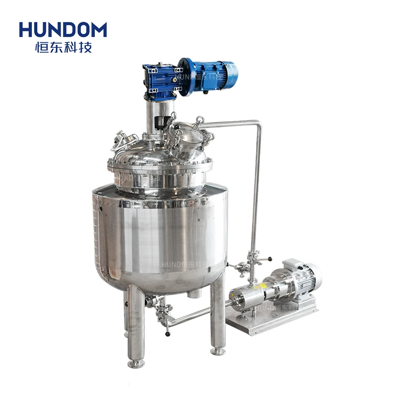 100L stainless steel Xanthan gum resin inline high shear mixer emulsifier mayonnaise paste maker mixing tank