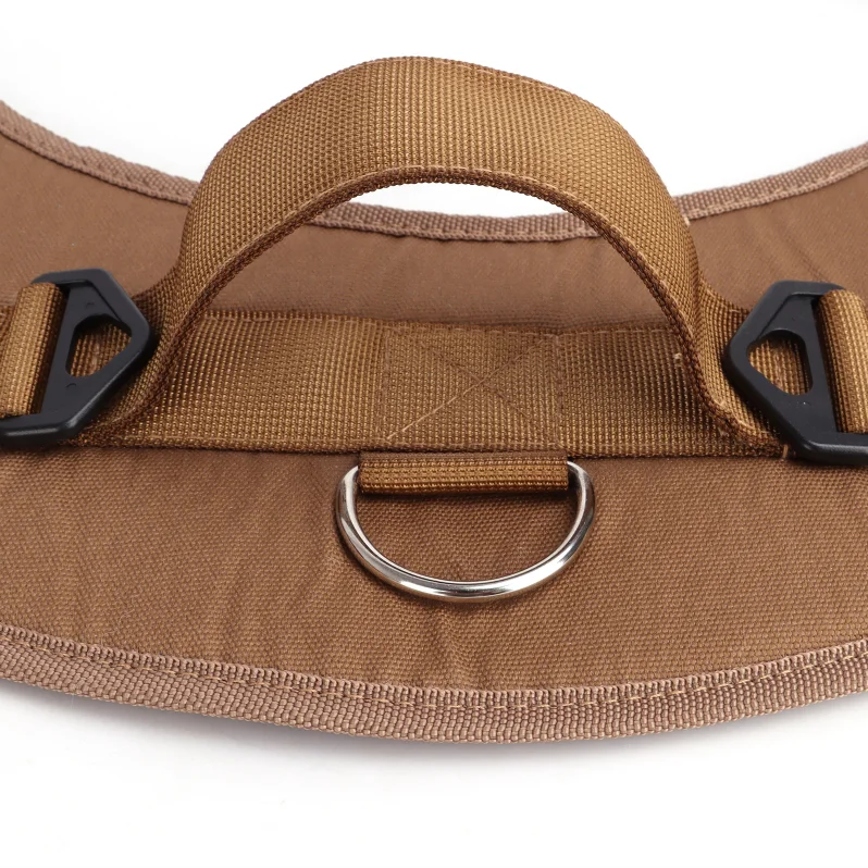Reflective Tactical Khaki Breathable Dogs Harness Training Heavy Duty Custom Pet Adjustable Padded Designers Dog Harness