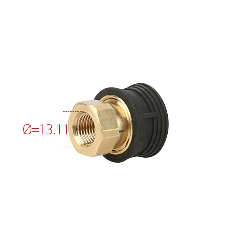 SPS 1/4 High Car Washer Quick Release Copper Tube Connector Brass Fitting Short Flare Nut