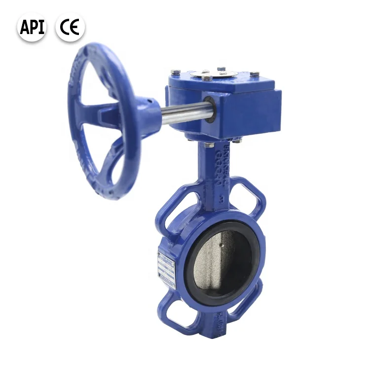 Bundor 4 inch DN80 PN16 manual worm gear operated butterfly valve factory price