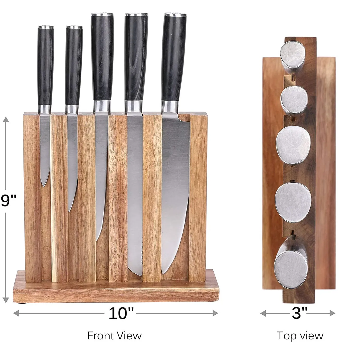 
7 Piece Wooden handle German Steel Knife Set with Knife Sharpening Steel & Scissors 