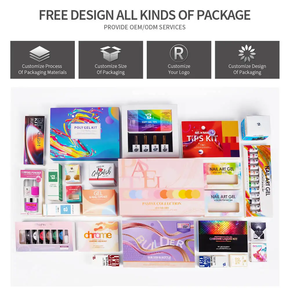 Blueyes Private Label Create Your Own Brand 4 in 1 Bulk Top Base Coat Refill Kit 15ml 150ml 250ml 500ml 1000ml