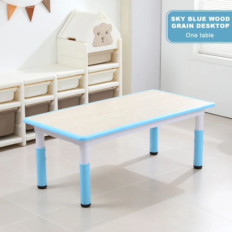 Детский регулируемый по высоте обеденный стол с 4 стульями пластиковая мебель для малышей рисования набор столов