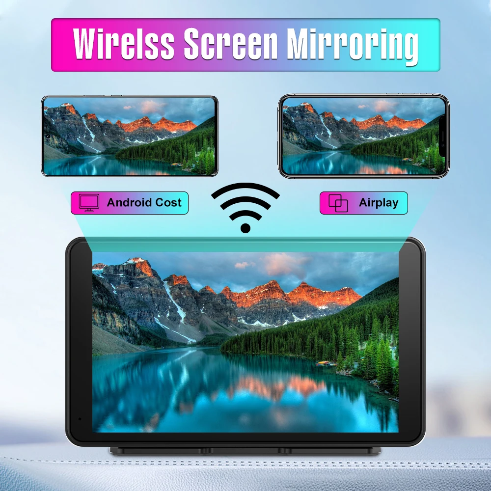 7-дюймовый беспроводной автомобильный монитор IPS экран Android сенсорный Wi-Fi FM-5 0 видеорегистратор заднего вида мультимедийный плеер AUX