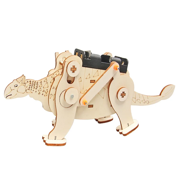 New Students Small Production of Small Inventions DIY Arachnosaurus Dinosaur Handmade Materials Assembled Dinosaur Model Puzzle