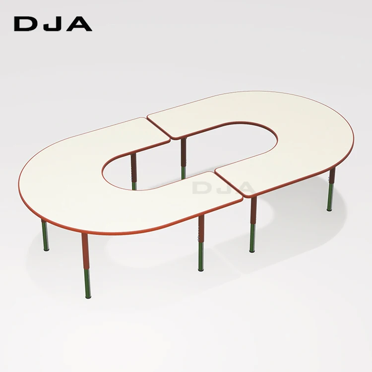 Europe style U shape  modern  old cheap school classroom MDF durable edge desk chair and table used school furniture for sale