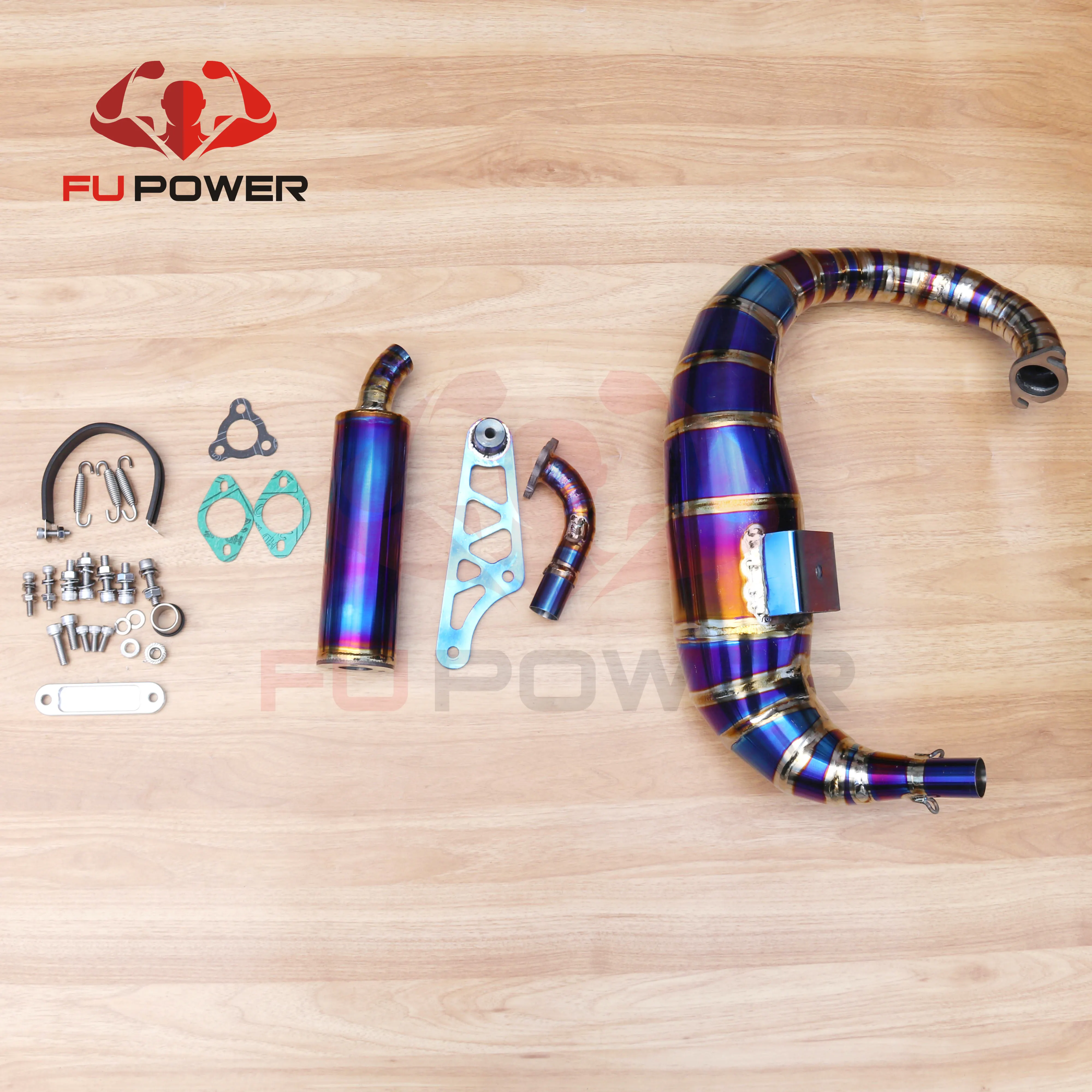 Motorcycle exhaust for honda dio af18 Titanium Cone Pipe muffler
