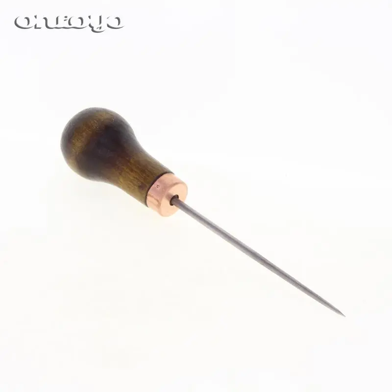 Wooden Handle Awl Through Single Gourd Manual Accounting Office Appliances Stitch Bookbinding Tools