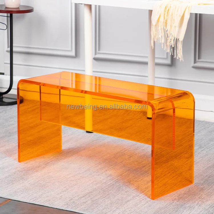 Nordic acrylic stools minimalist modern dining chairs shoe changing stools bench benches adult transparent bed end stools