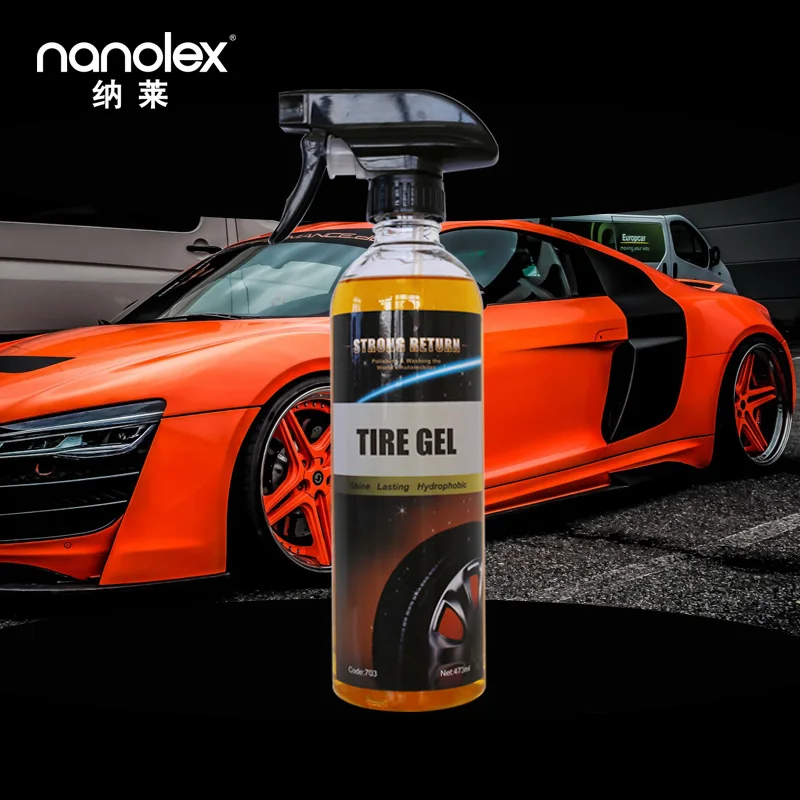 Nanolex 703 car care product wholesale price polish tire wheel wax silicone tire shine spray for car wash free samples