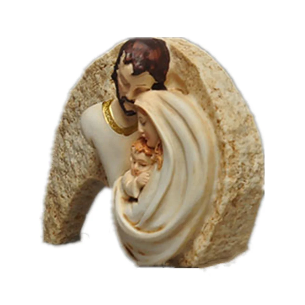 Holy Family Figurine Resin Baptism Souvenirs Baby First Communion Party Gifts