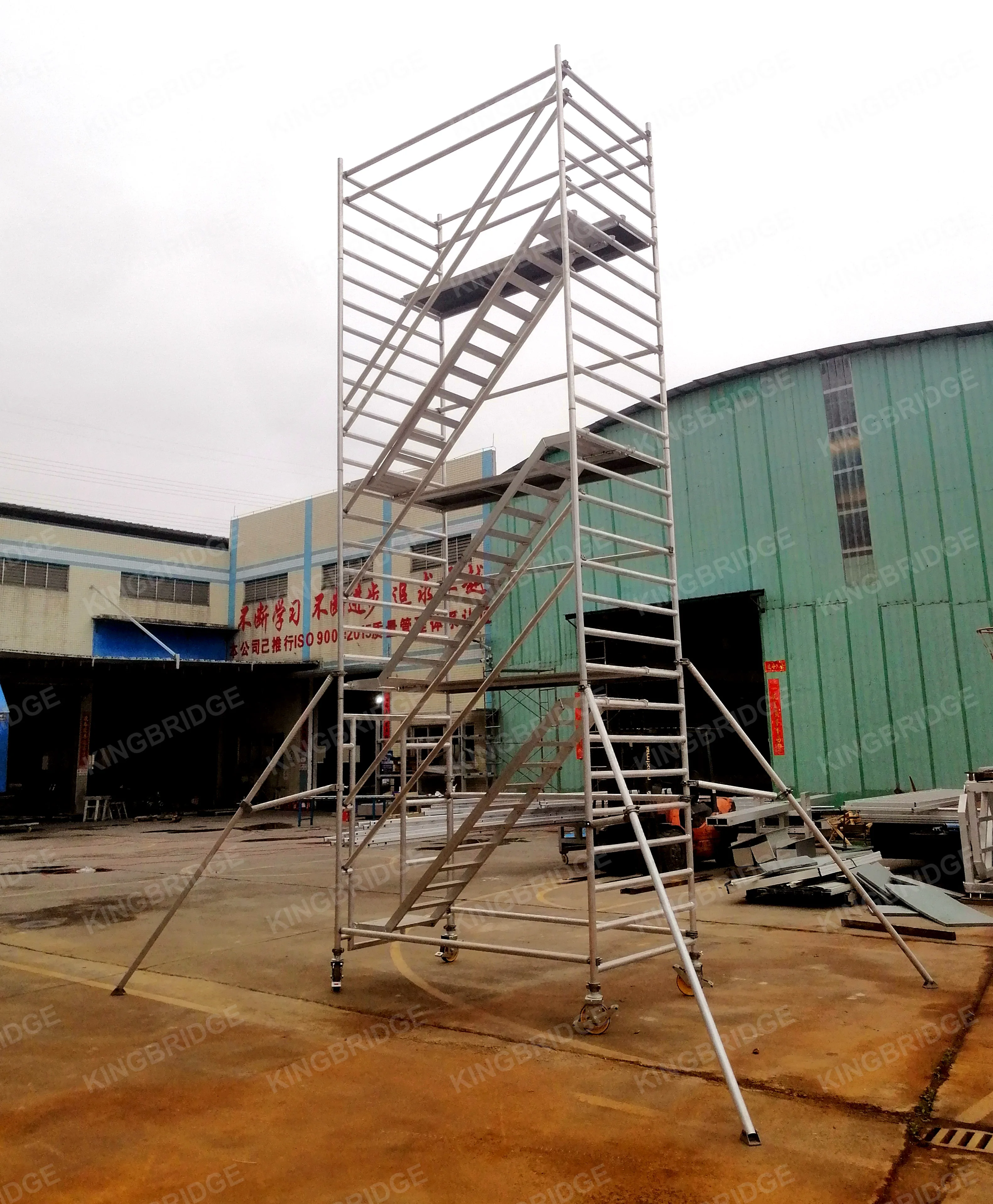 Andamio алюминиевая Строительная система доска для строительных лесов с регулируемым колесом лестничная платформа переносная башня