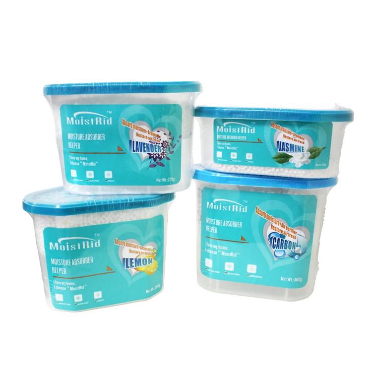 Factory price 300ML Household  Products  Disposable Interior Dehumidifier Box Home Use Moisture Absorber with scents