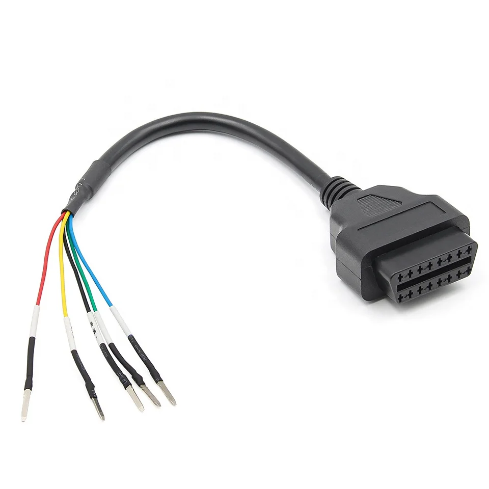 Universal OBD II OBD2 16Pin 16 Pin Female Connector to 5Pin Diagnostic Cable K CAN Line