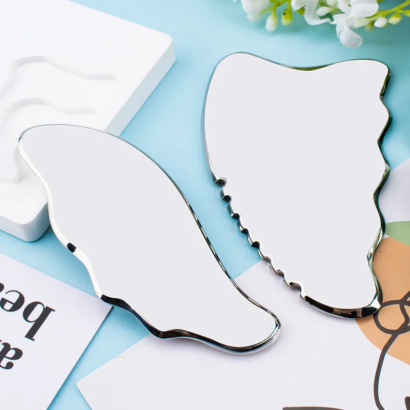Dropshipping Products 2024 Metal Scraping Stainless Steel Gua Sha Tool Massager Heart Shape Facial Beauty Gua Sha