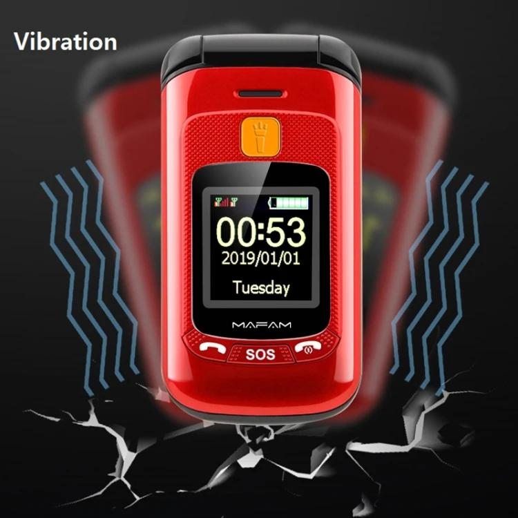 Mafam F899 Flip Phone 2.4 inch, 32MB+32MB, Support Dual SIM 2800mAh Battery