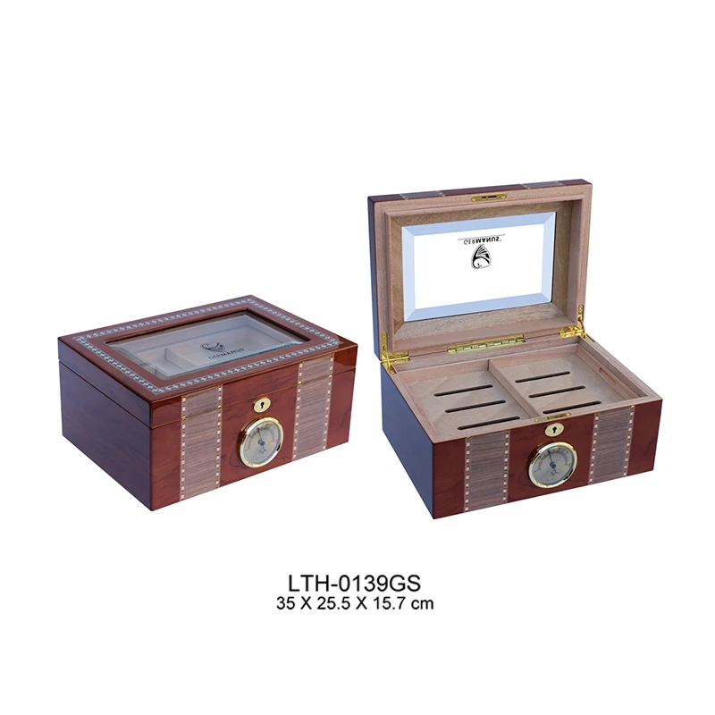 100CT Cedar cigar humidor cigar box  wooden cigar case with Humidifier Hygrometer