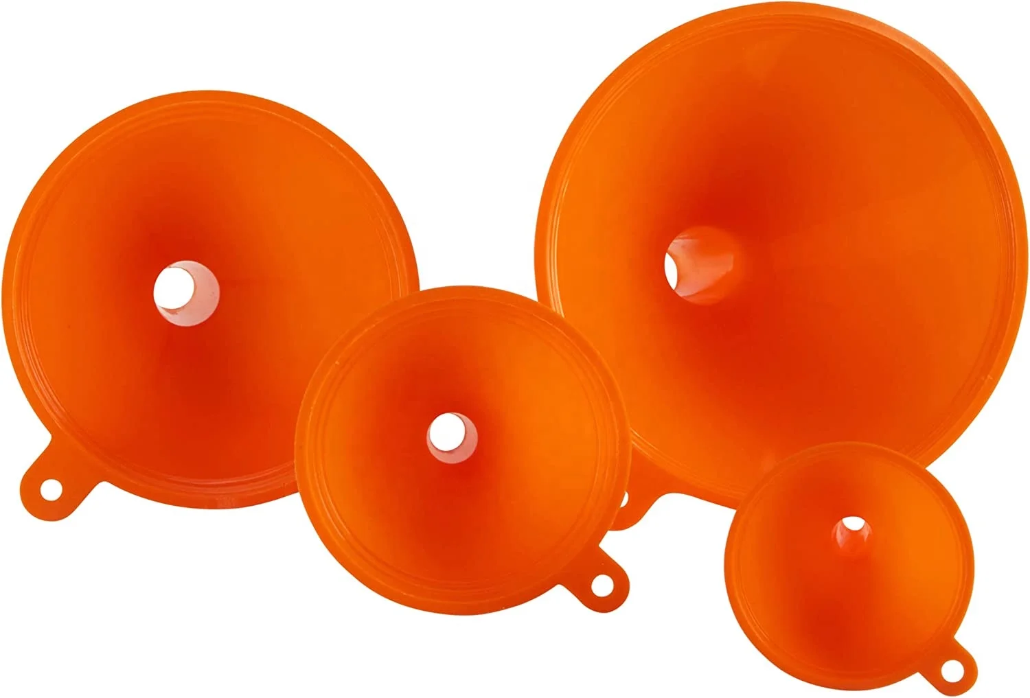 4 упаковки круглых кухонных воронок для разлива бутылок, набор маленьких пластиковых воронок-автомобильная масляная воронка