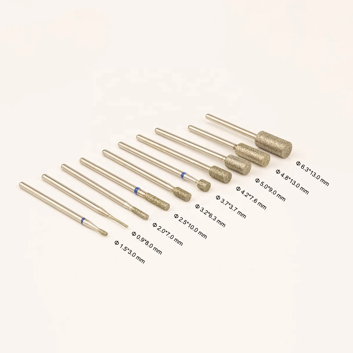 Wholesale Rotary Burrs Grinding Head Tips Electric Filling  Barrel Manicure Clean Diamond Cuticle Nail Drill Bits Russian