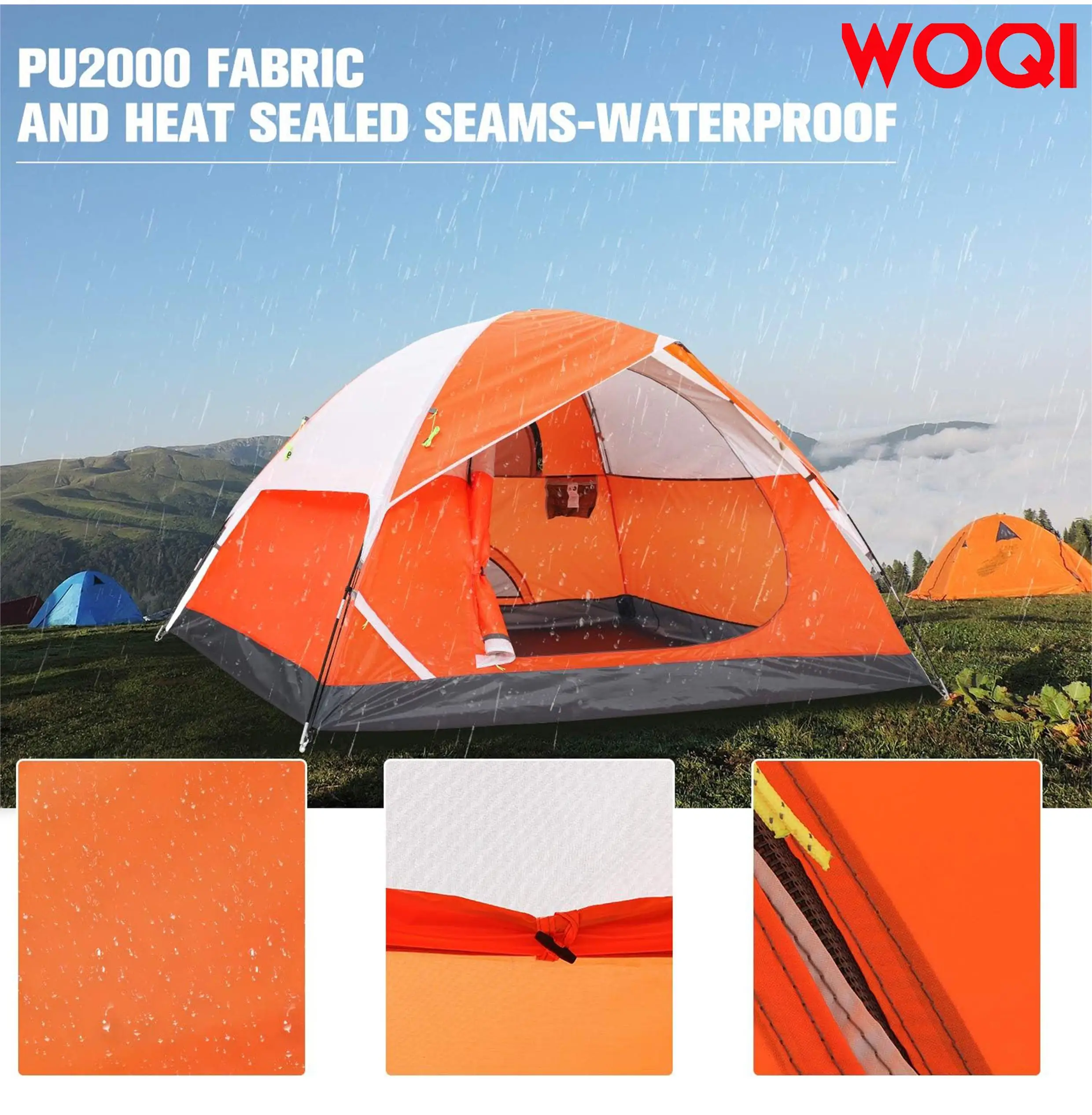 WOQI camping dome tent, waterproof, spacious, and lightweight