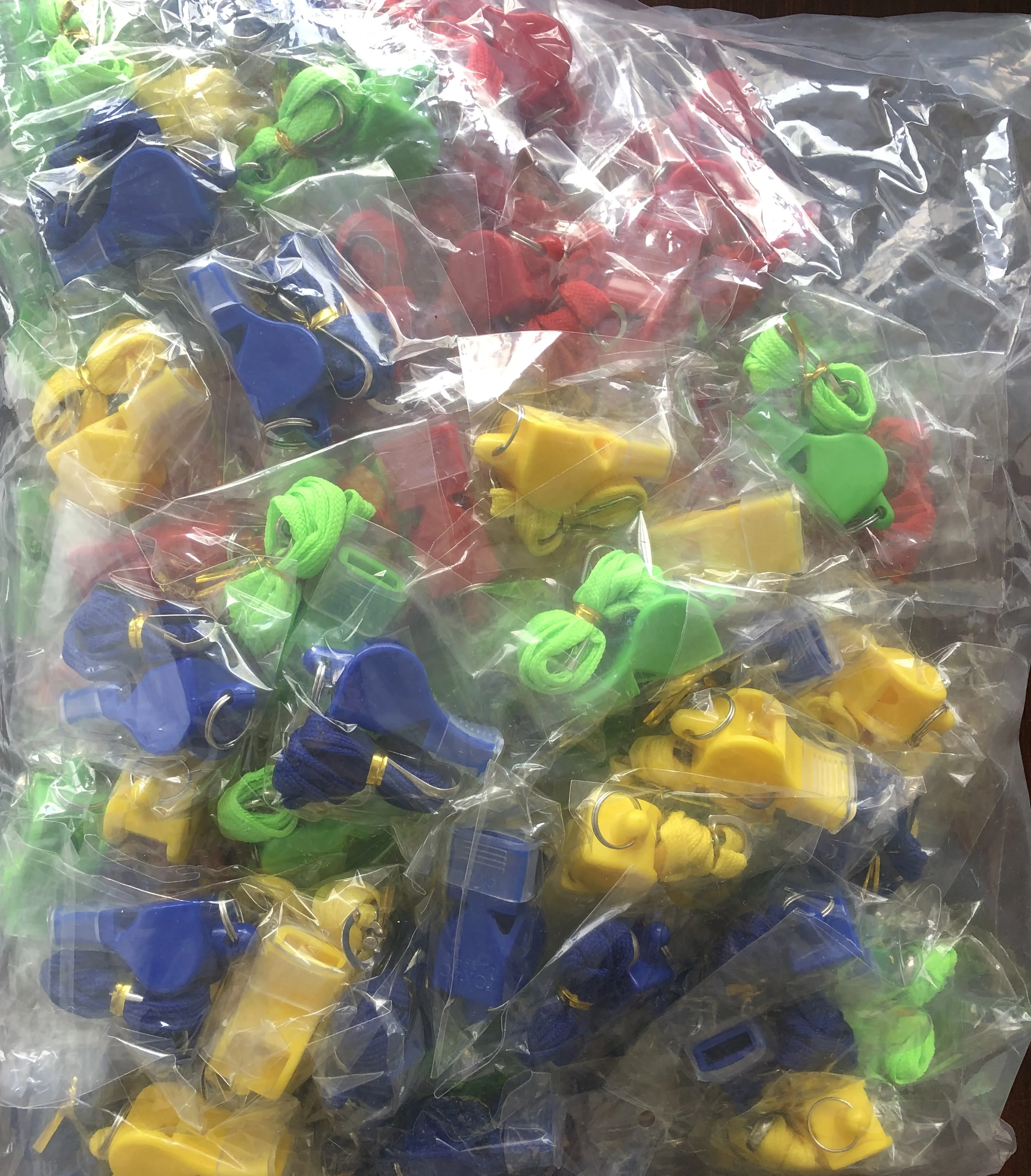 Sports Football Basketball Soccer Referee Whistle ABS Plastic Whistle With Lanyard