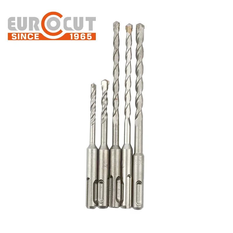 EUROCUT Carbide Cross Tip 4 Cutters Brocas SDS Max Rotary Hammer Drill Bits for Granite Concrete Rock Stone