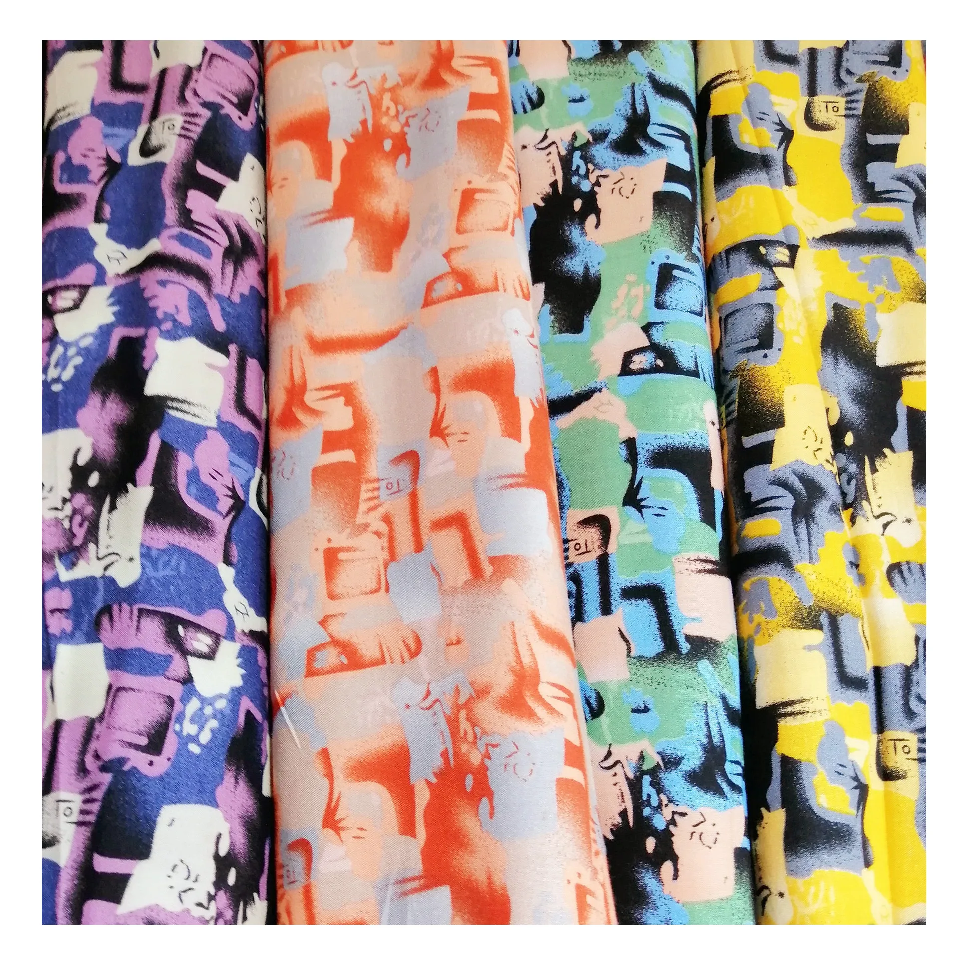 100 Rayon Printed Fabric Soft Woven Viscose Floral Rayon Dress Fabric Printed Challis Cheap Viscose Printing Fabric For Dress