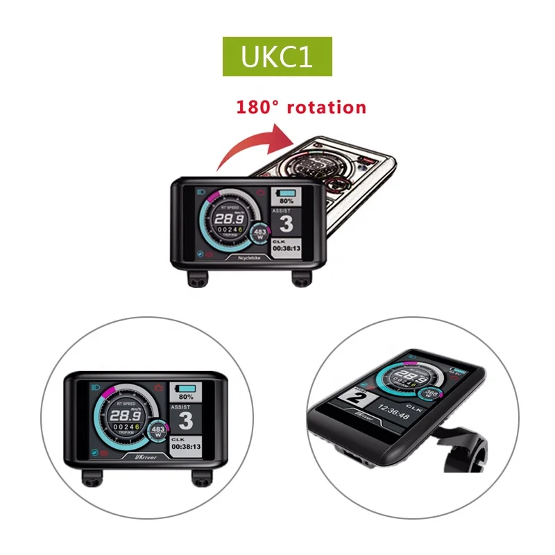 High power 17 18 19 21 inch 3000w-8000w 48v-72v Motorcycle hub rear/front motor electric bike kit with UKC1 TFT Display