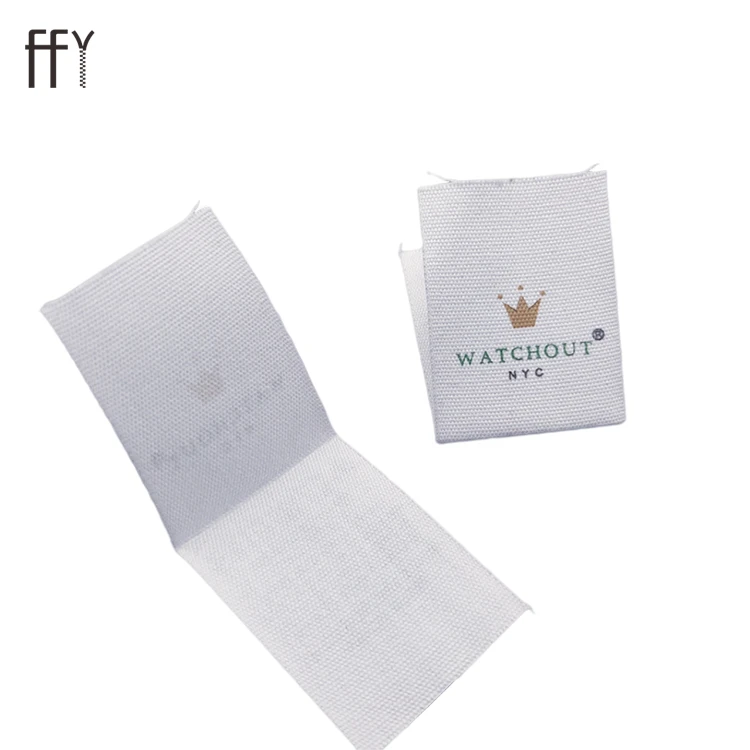 Custom Clothing Woven Labels Personalized Garment Care Neck Label With Sizes For Clothes